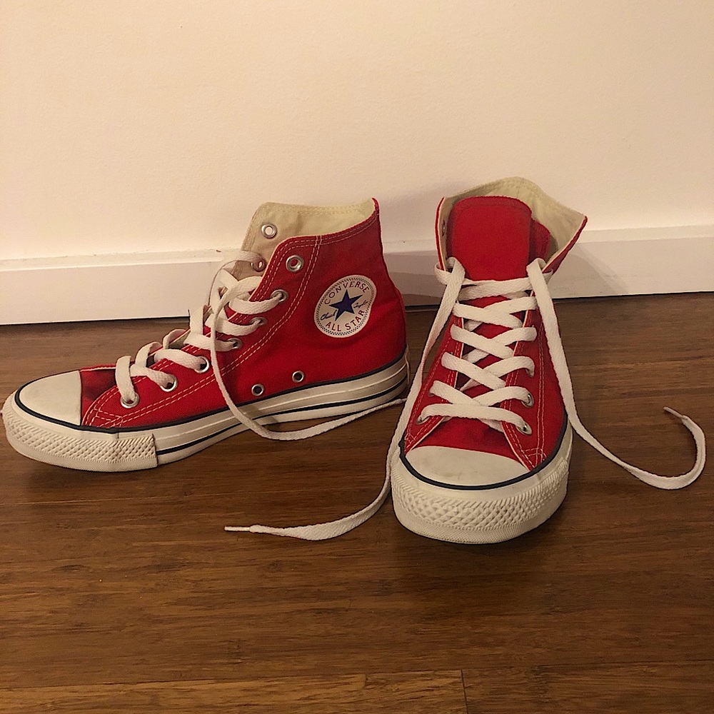 Red high top chucks